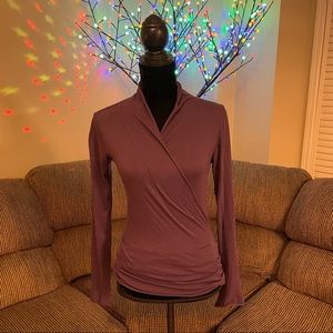 Purple Criss Cross Wrap Top